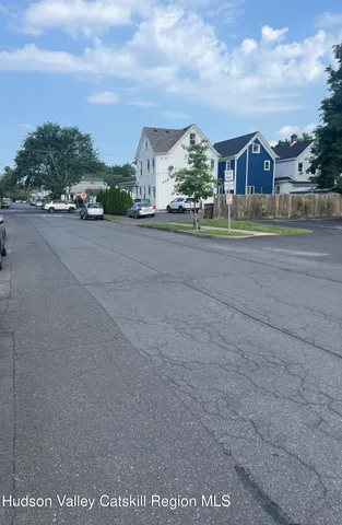 a view of a bench in the garden