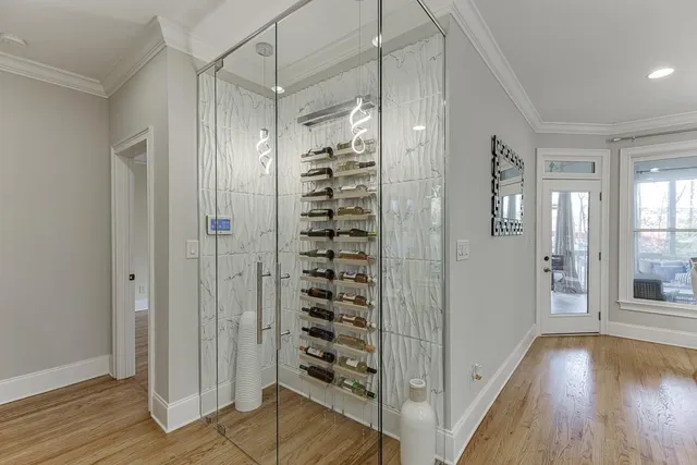 a view of front door and bedroom