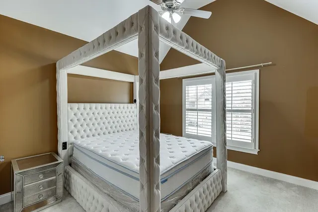 a bathroom with a sink vanity and a mirror