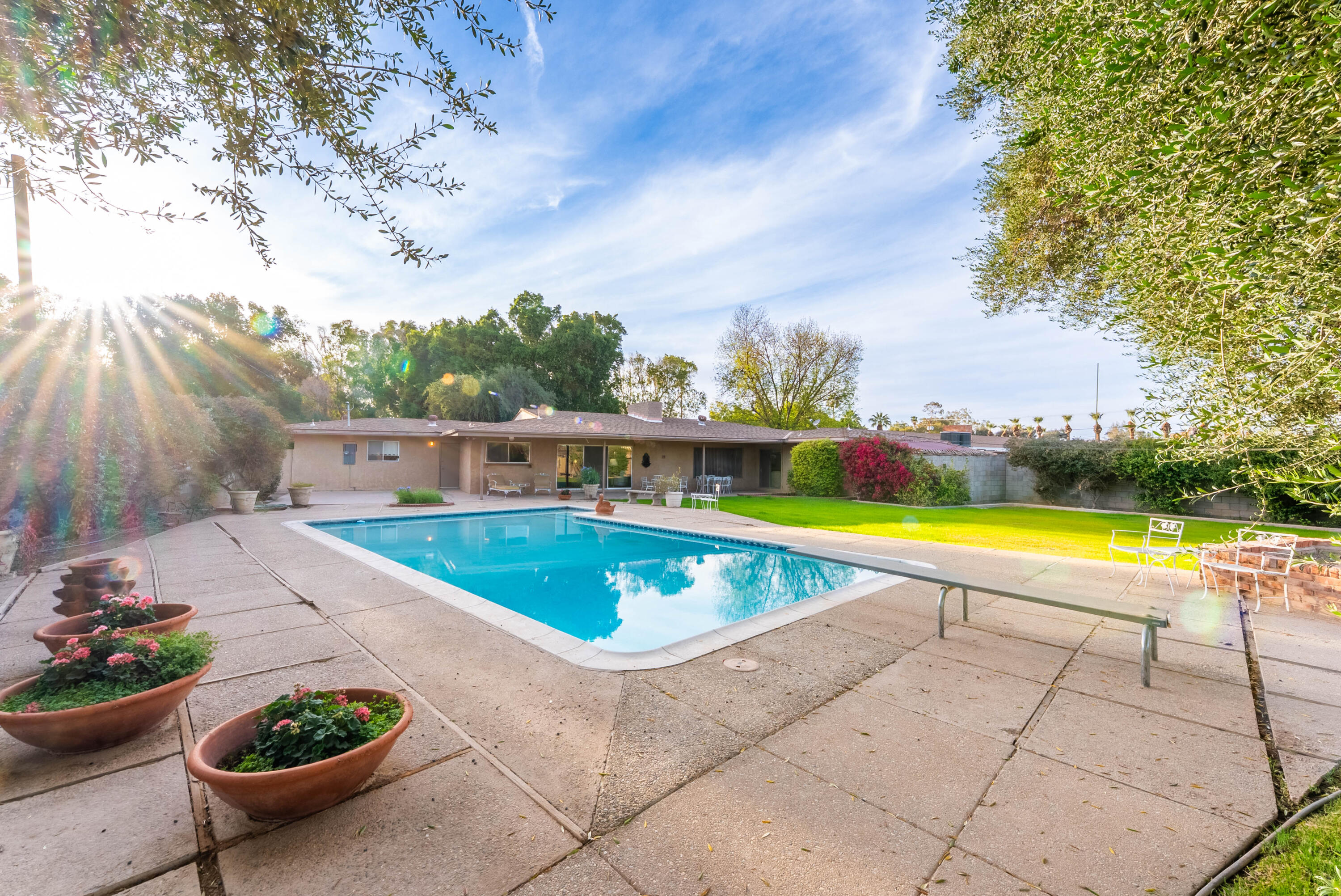 167 Santa Rosa Road El Centro, CA 92243 - Photo 35 of 50 a view of swimming pool with outdoor seating and plants
