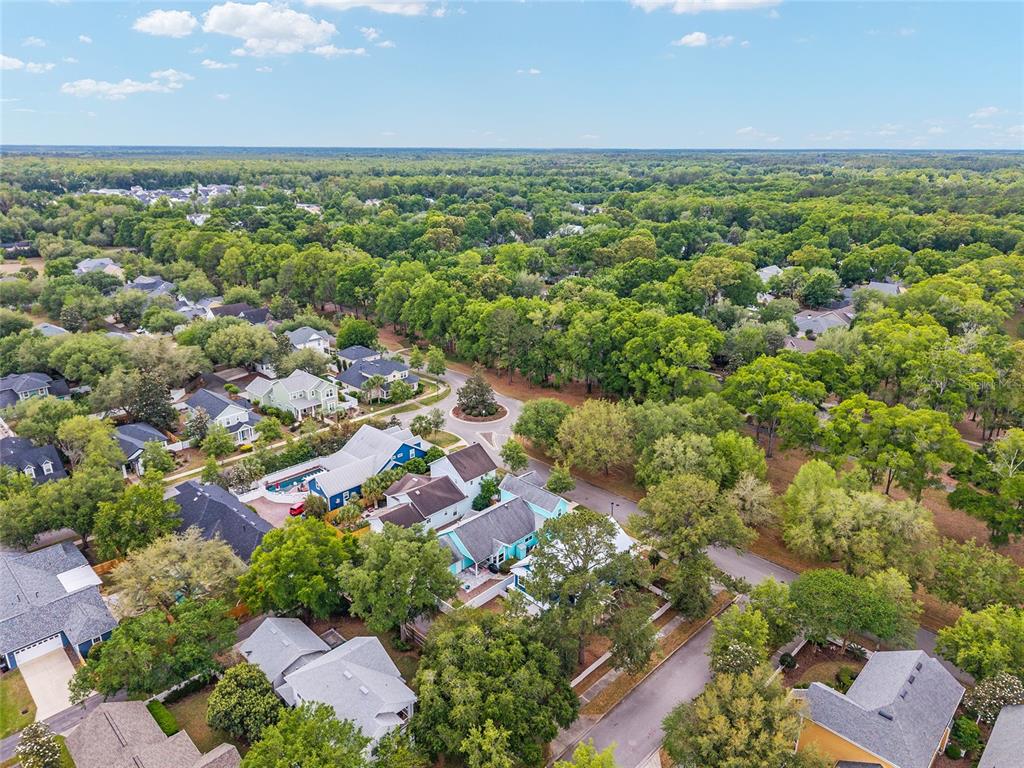 303 Southwest 129 Terrace Newberry, FL 32669 - Photo 63 of 75 an aerial view of residential houses with outdoor space and trees