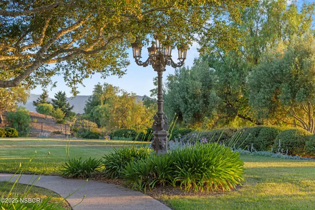 a view of a swimming pool and trees in the background