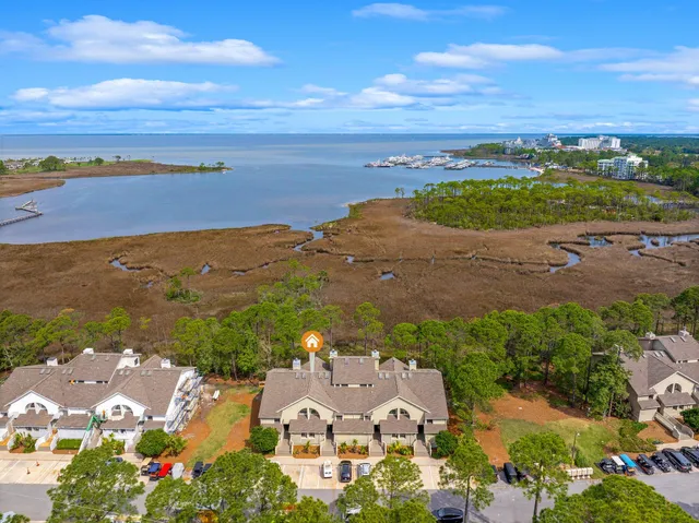 an aerial view of residential building with outdoor space
