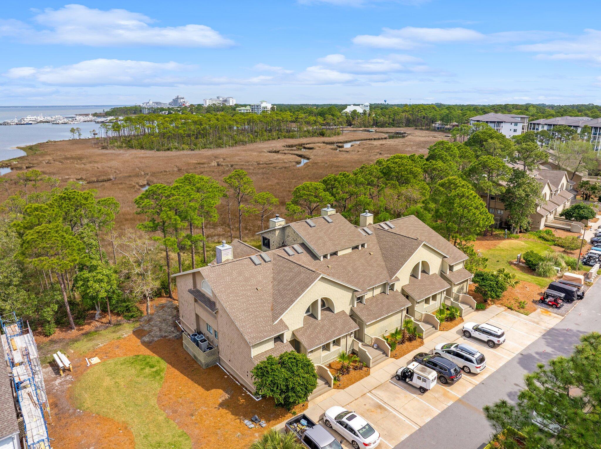 8983 Heron Walk Drive, Unit 8983 Miramar Beach, FL 32550 - Photo 33 of 57 an aerial view of residential building with outdoor space