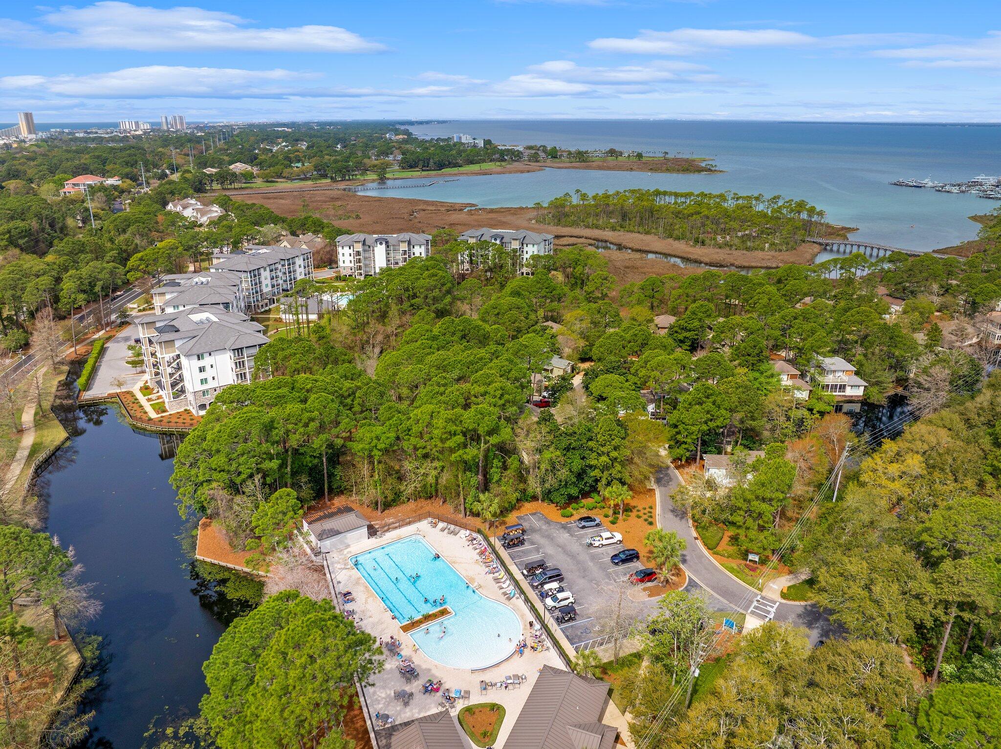 8983 Heron Walk Drive, Unit 8983 Miramar Beach, FL 32550 - Photo 46 of 57 a view of a city with an ocean