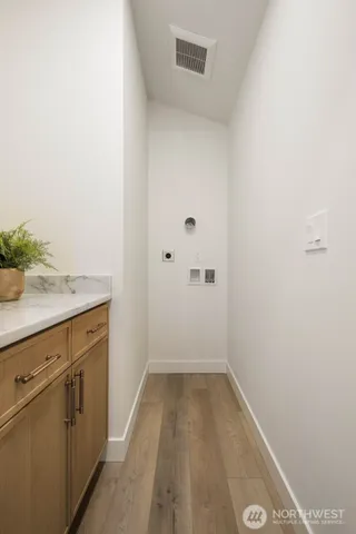 a view of a storage and utility room