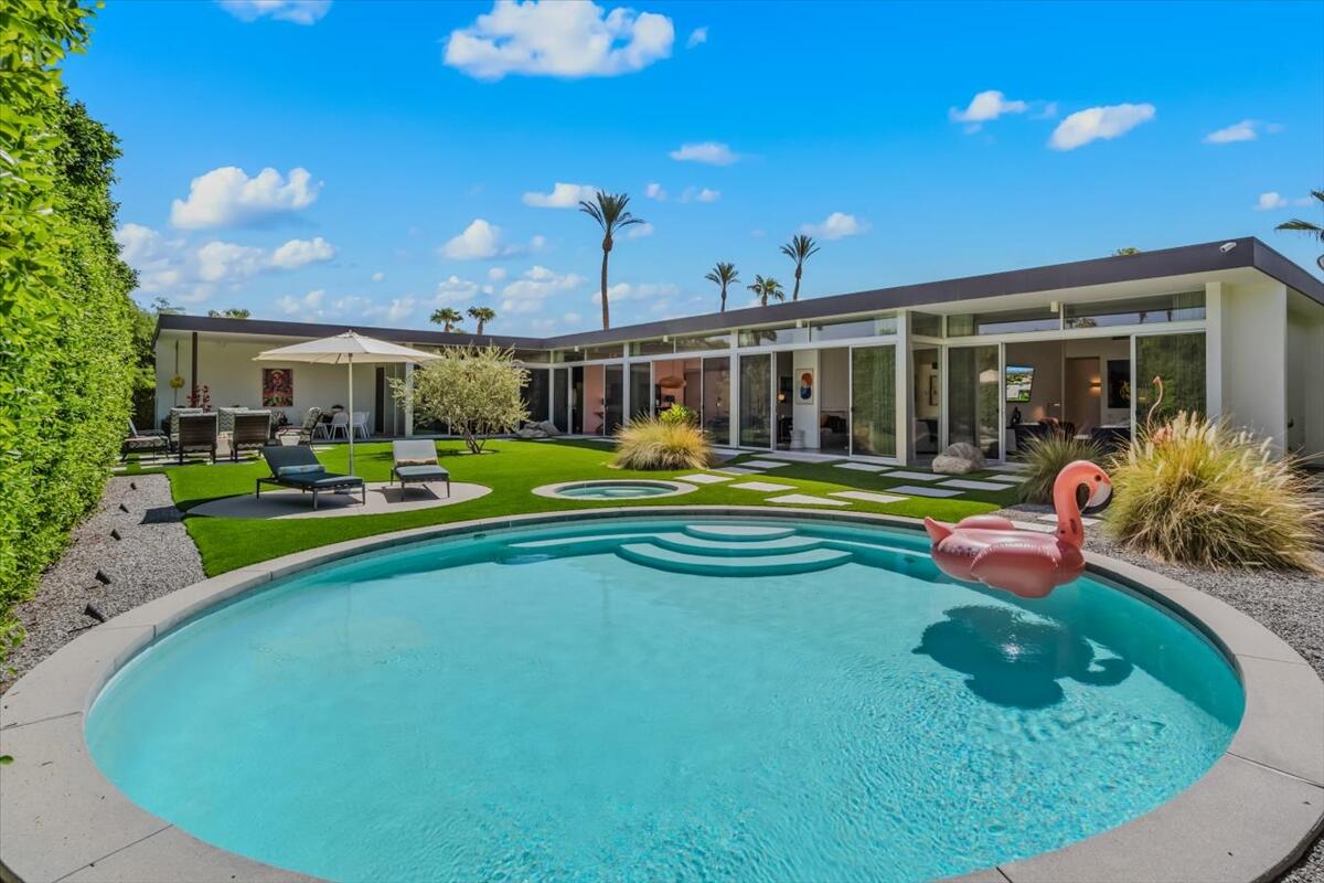 71466 San Gorgonio Road Rancho Mirage, CA 92270 - Photo 36 of 81 a view of a house with swimming pool and porch with furniture