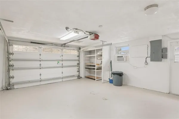 a view of a garage room