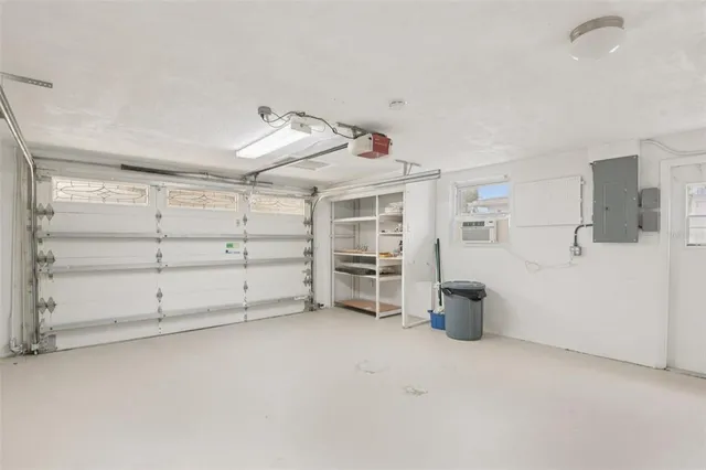 a view of a garage room