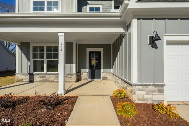 a view of a entryway door front of house