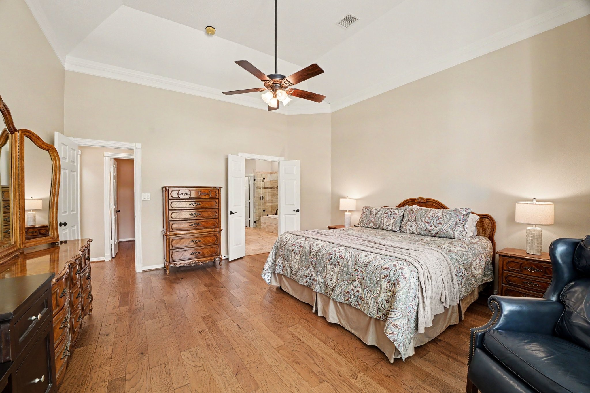 3411 Fir Forest Drive Spring, TX 77388 - Photo 17 of 39 View of the primary bedroom looking towards the primary bathroom.