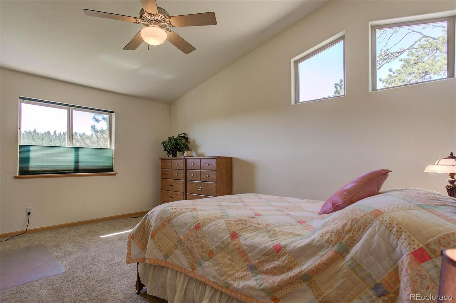 29 Pine Trail Bailey, CO 80421 - Photo 13 of 30 a bed sitting in a bedroom next to a window