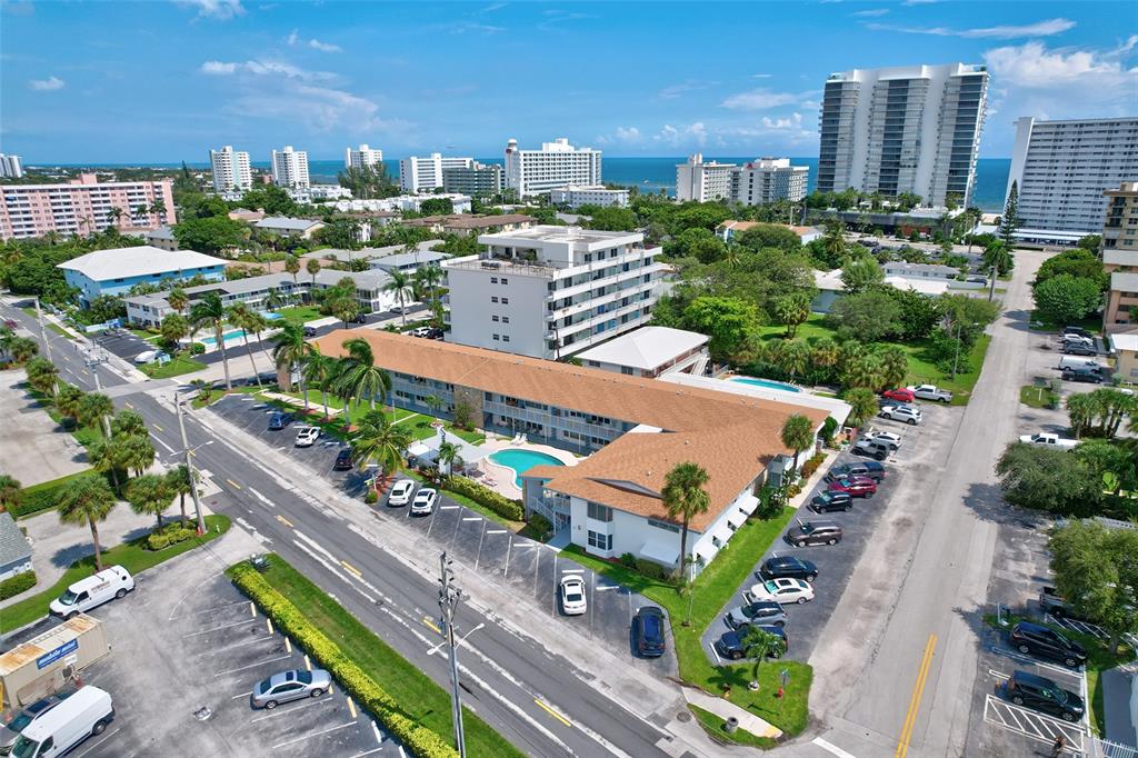 1110 North Riverside Drive, Unit 14 Pompano Beach, FL 33062 - Photo 47 of 56 "No Driving Required, Entertain, Visit & Have Fun without moving your car"! PUBLIC BEACH & OCEAN ACCESS only 1 BLOCKAWAY! **PLUS** short distance to the Marriott to visit guests or Dine/Drink at the Seaside Grill or at the Bamboo Tiki Beach Bar which are a couple blocks away.