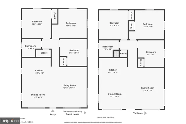 an aerial view of a building with outdoor space
