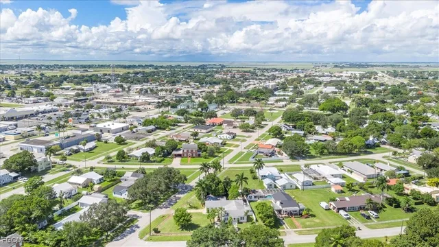 an aerial view of a city