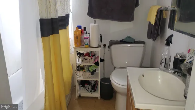 a bathroom with a sink and toilet