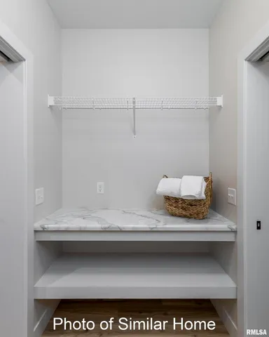 a view of white cabinets
