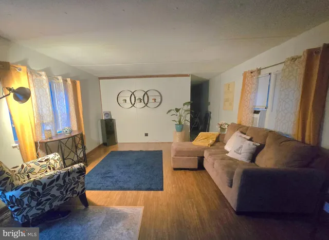 a living room with furniture window and wooden floor