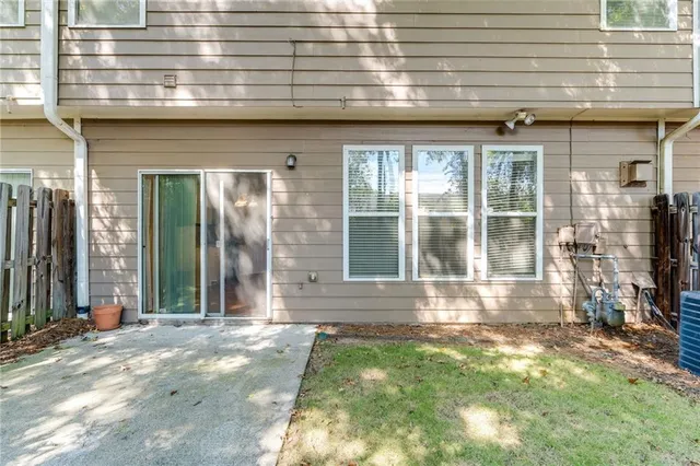 a backyard of a house