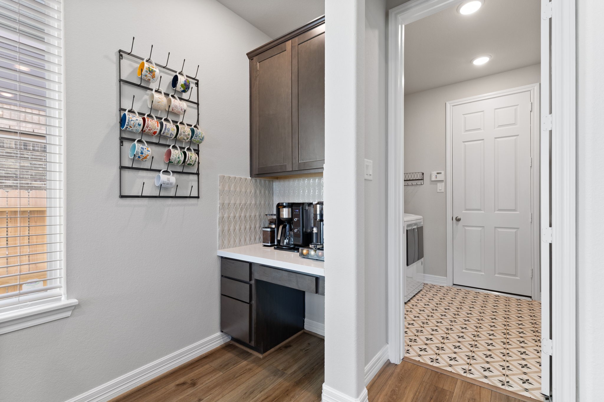 3541 Cherrybark Gable Ln Spring Spring, TX 77386 - Photo 10 of 39 Convenient coffee bar just steps from the kitchen and entrance to laundry room with easy access to the garage.