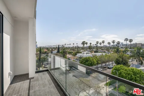 a view of a city from a balcony