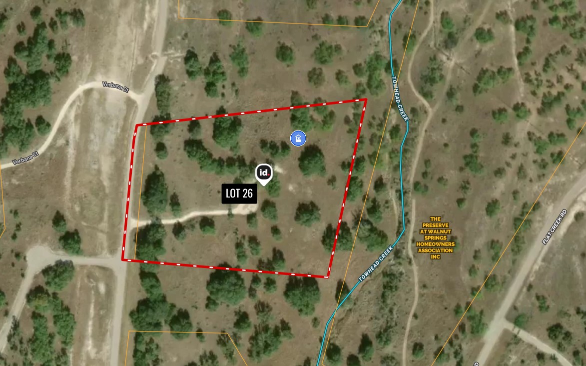 768 North Walnut Springs Road Johnson City, TX 78636 - Photo 14 of 22 Plat Map. Illustrating the boundaries of Lot 26 and surrounding geographical features
