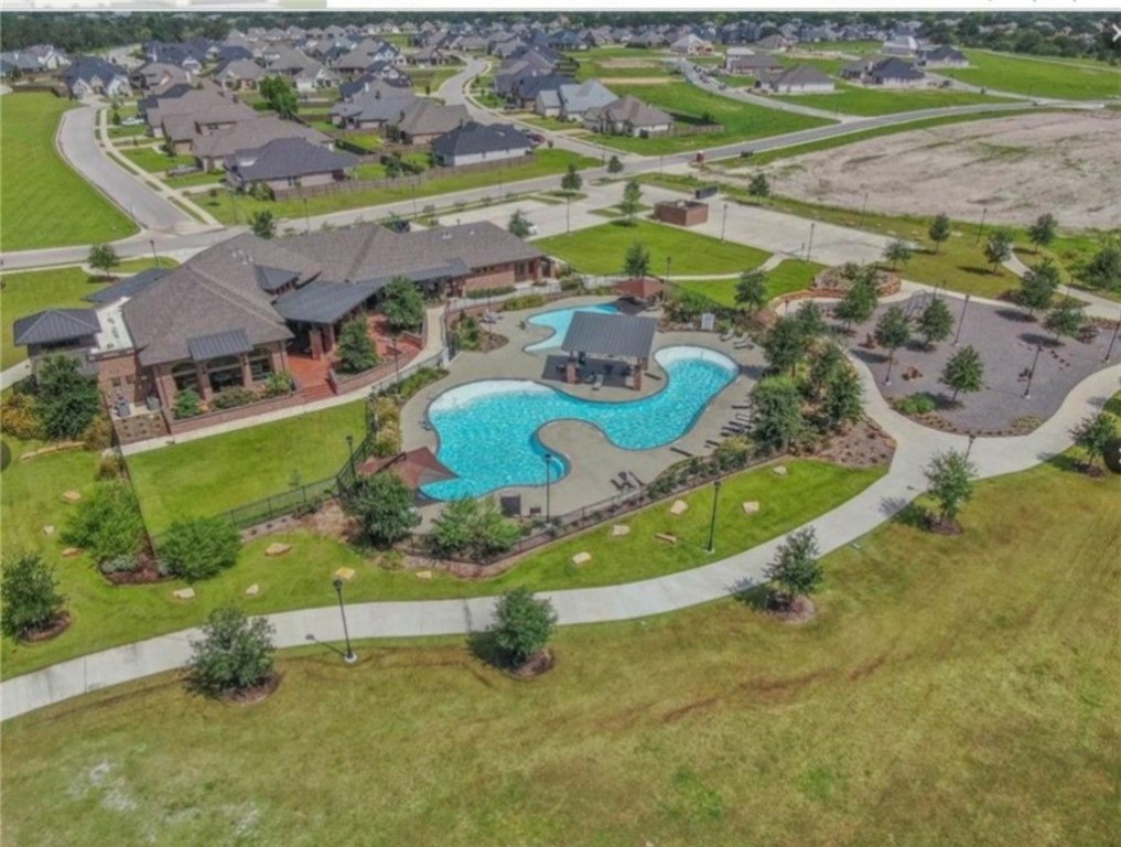 5102 Greenstone Way Bryan, TX 77802 - Photo 25 of 29 an aerial view of a house with a swimming pool