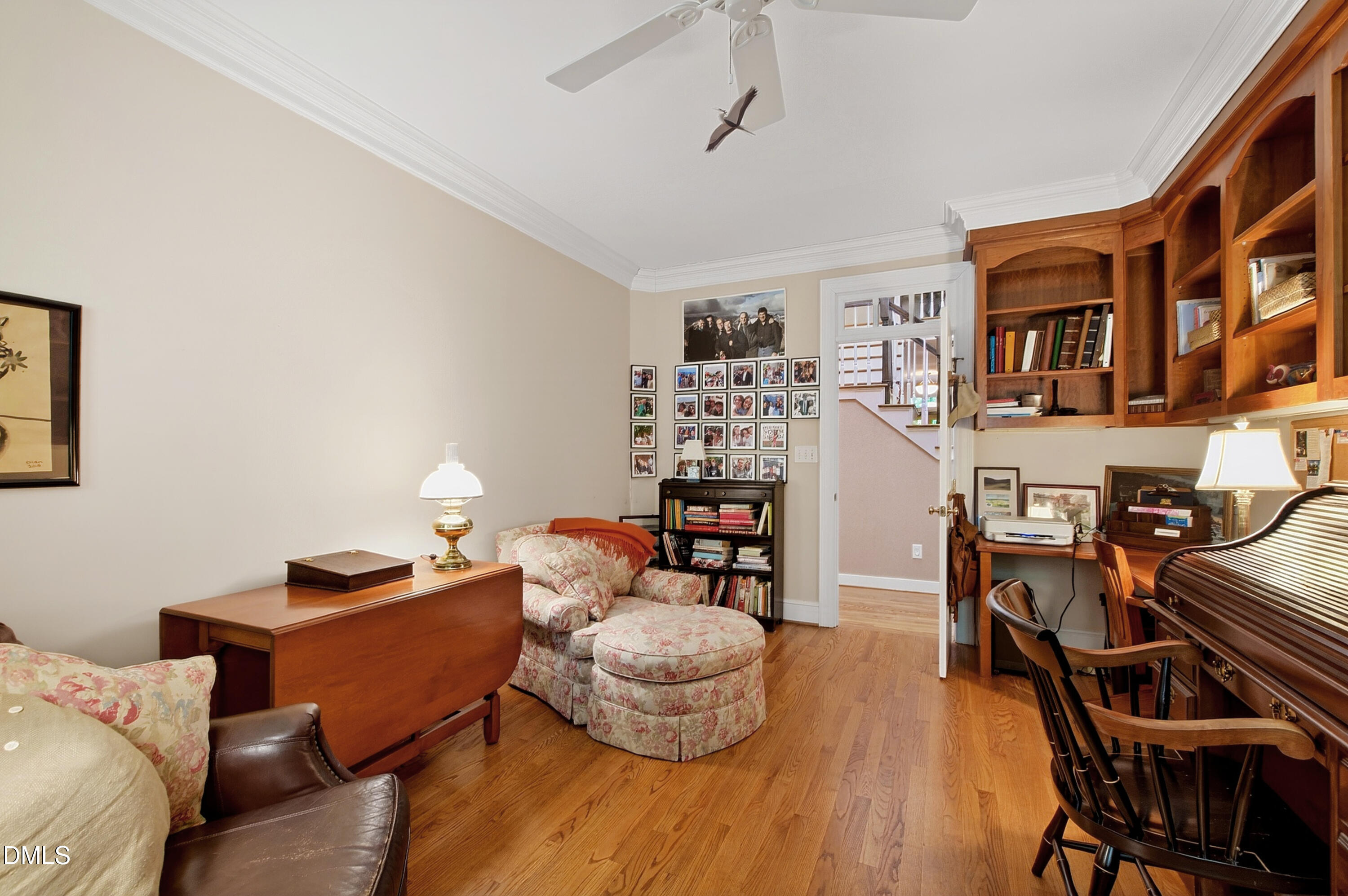 3708 Lubbock Drive Raleigh, NC 27612 - Photo 25 of 64 a living room with furniture and a wooden floor