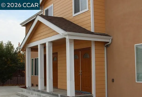 a view of wooden house