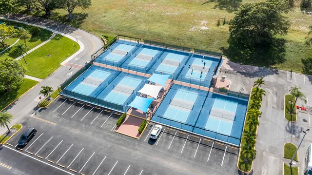 a view of an outdoor space with seating area