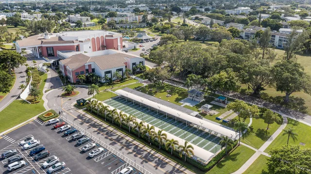 an aerial view of a city