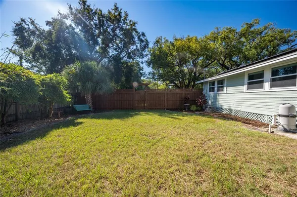 a backyard of a house