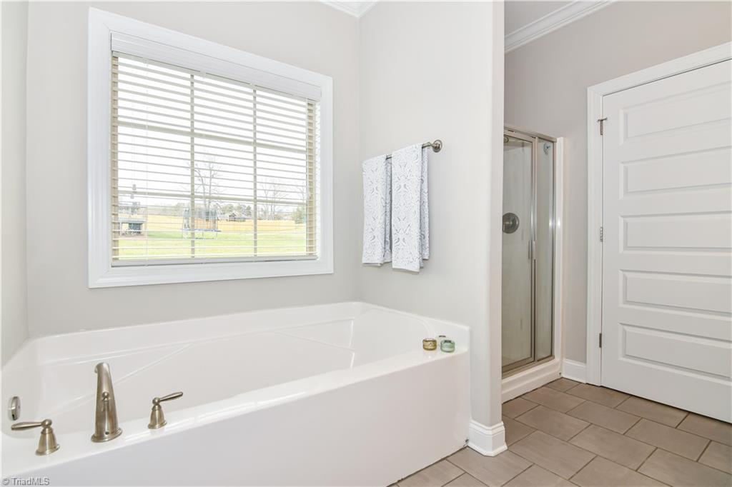 7434 Princess Ann Court Rural Hall, NC 27045 - Photo 20 of 30 Tub and shower in master bath.