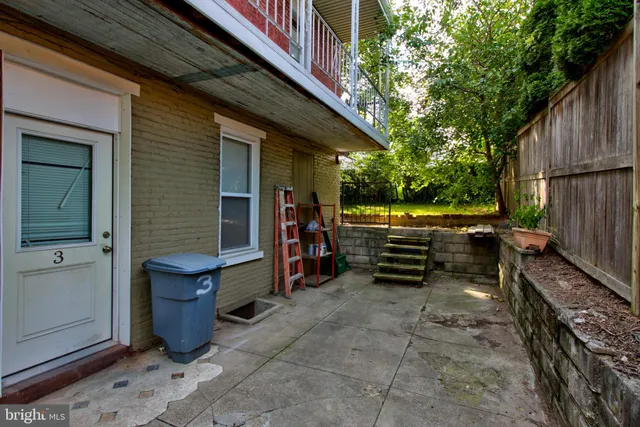 a view of outdoor seating space