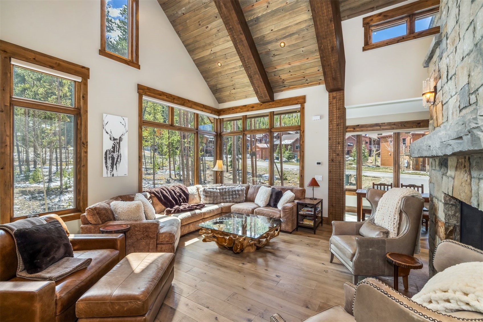 99 Independence Lane Keystone, CO 80435 - Photo 5 of 50 a living room with furniture and floor to ceiling windows