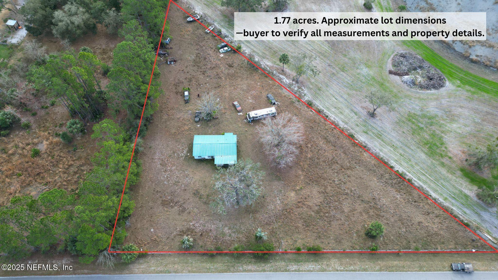176 Georgetown Shortcut Road Georgetown, FL 32139 - Photo 3 of 4 1.77 acres. Lot Dimensions are approxima