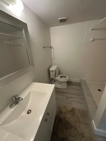a bathroom with a sink and a tub