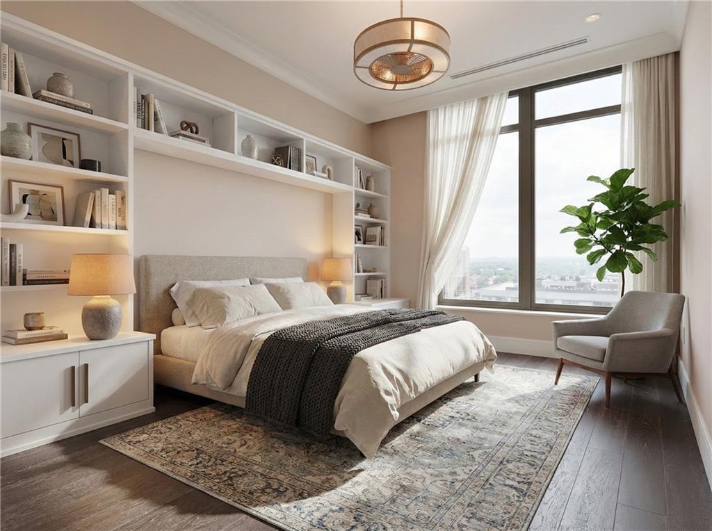 3376 Peachtree Road Northeast, Unit 35A Atlanta, GA 30326 - Photo 6 of 23 a bedroom with a large bed and a couch