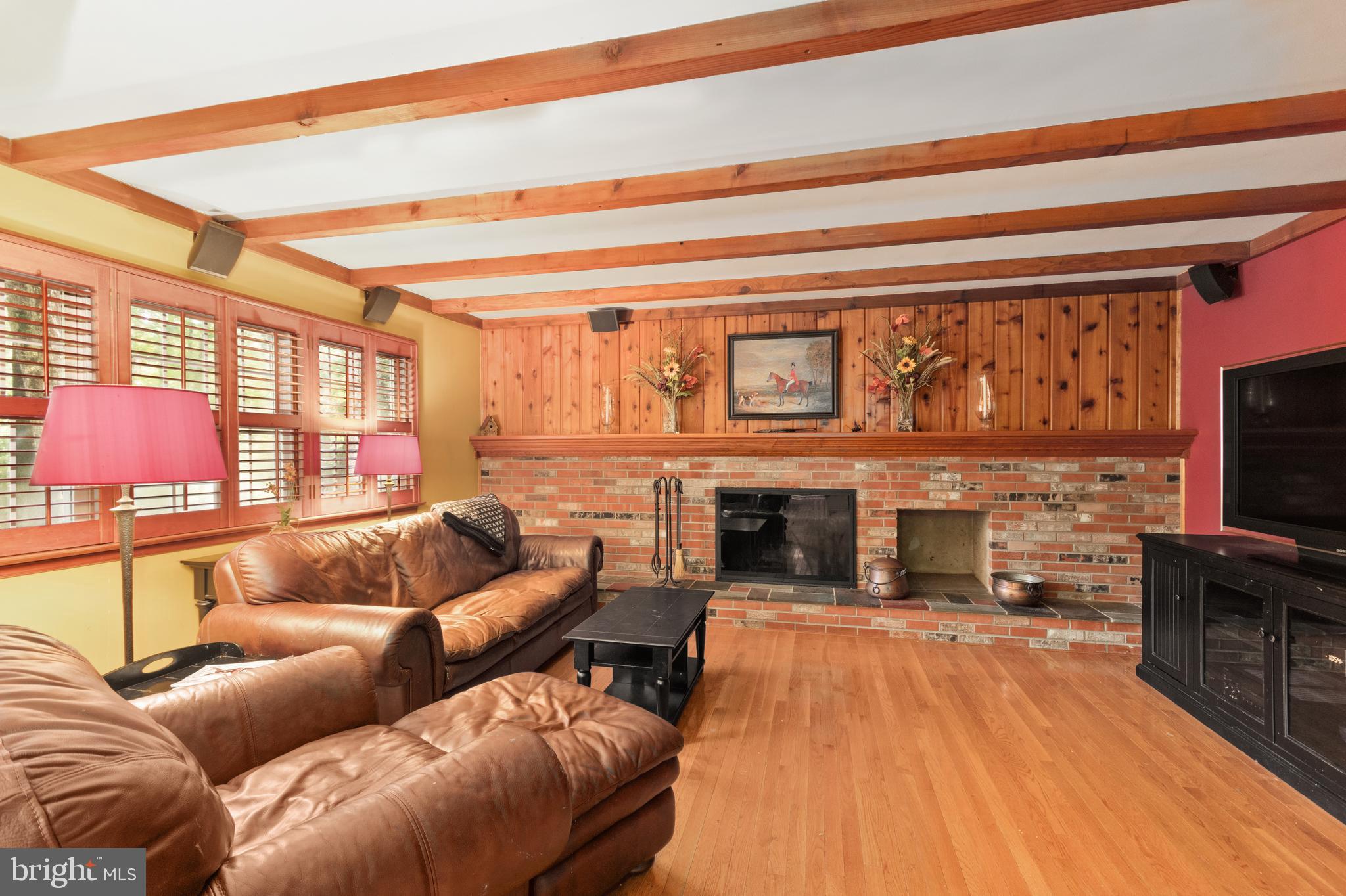37 Hinchman Road Medford, NJ 08055 - Photo 11 of 27 Gathering Room with Brick Wood Burning FP