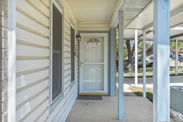 a view of front door