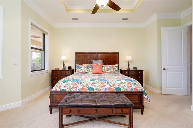 a storage room with furniture and a flat screen tv
