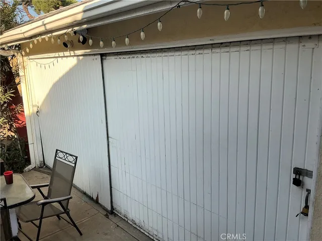 a close view of a closet