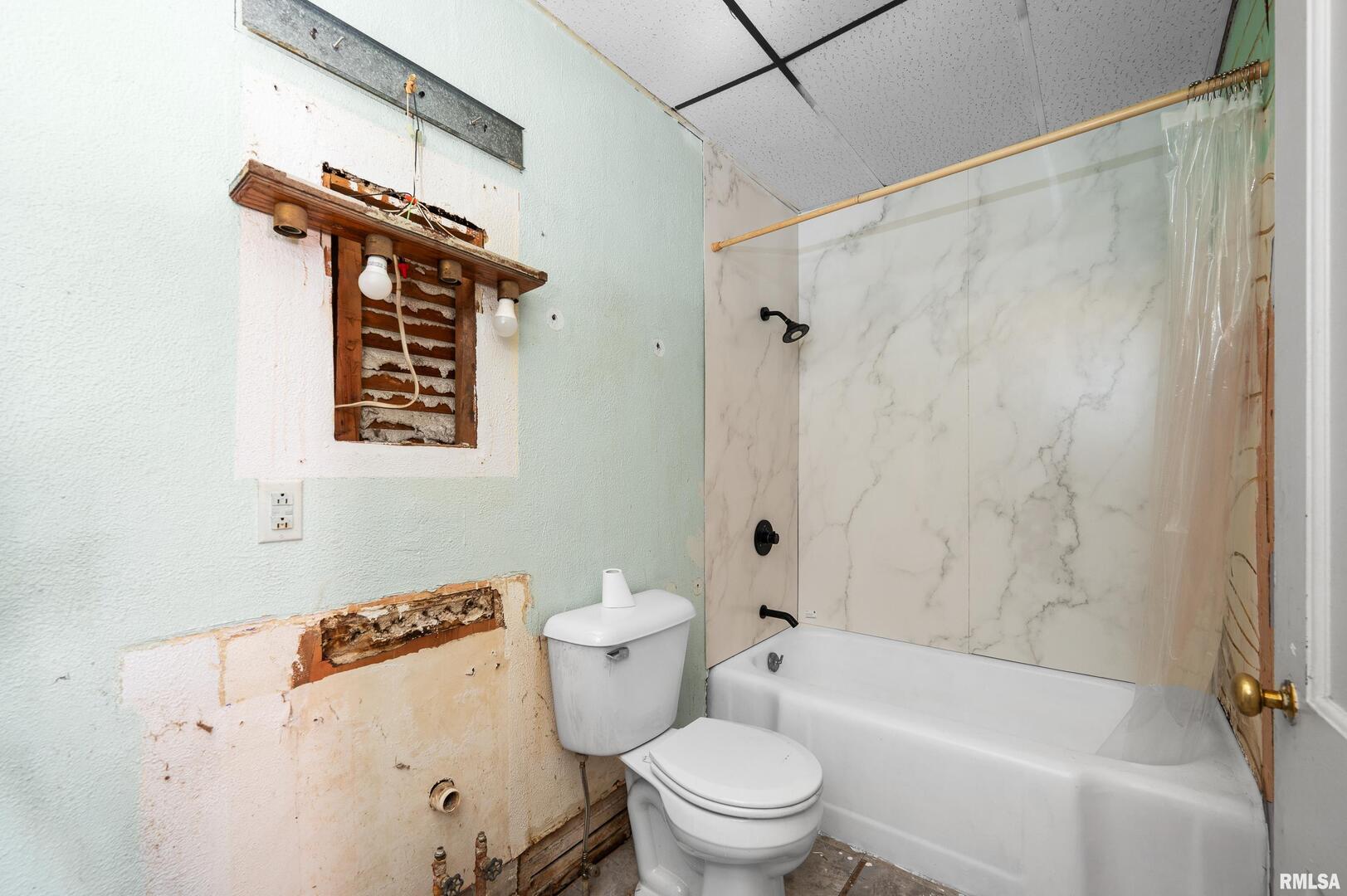 309 Main Street Savanna, IL 61074 - Photo 50 of 58 a bathroom with a toilet and a bathtub