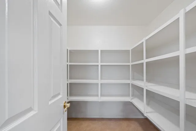 a view of a room with empty racks