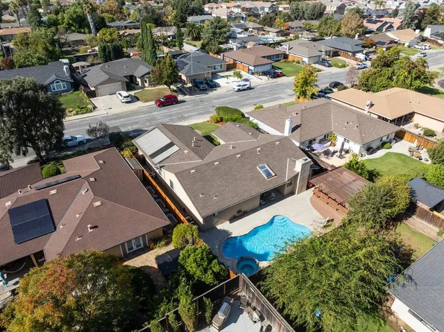 an aerial view of a city