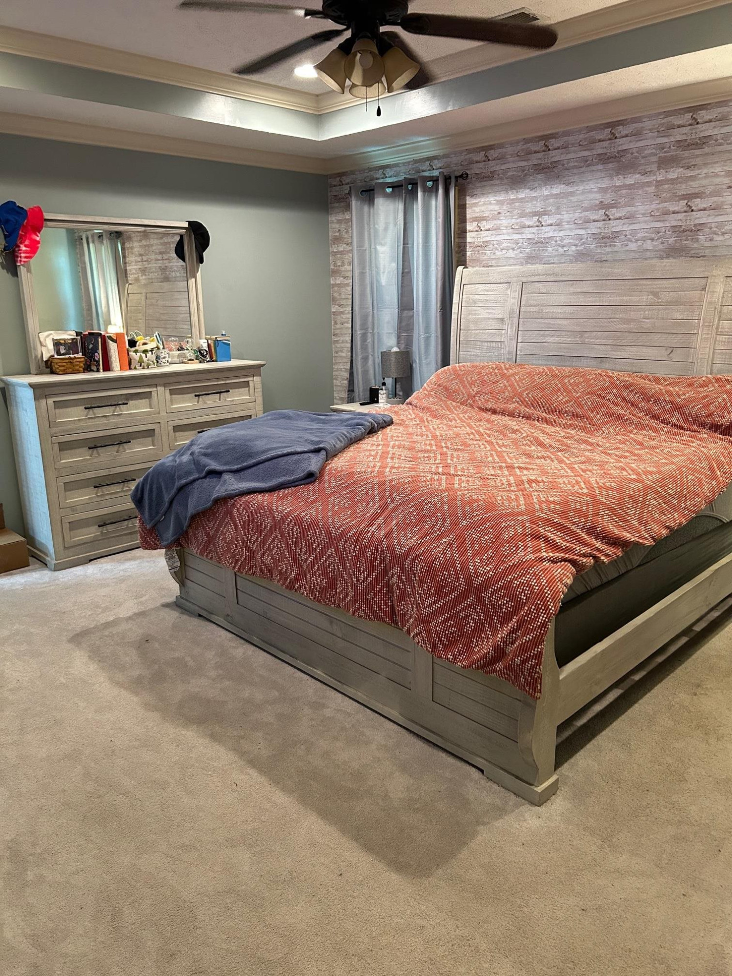3250 Garland Road Pinson, TN 38366 - Photo 5 of 10 a bedroom with a bed and a chandelier
