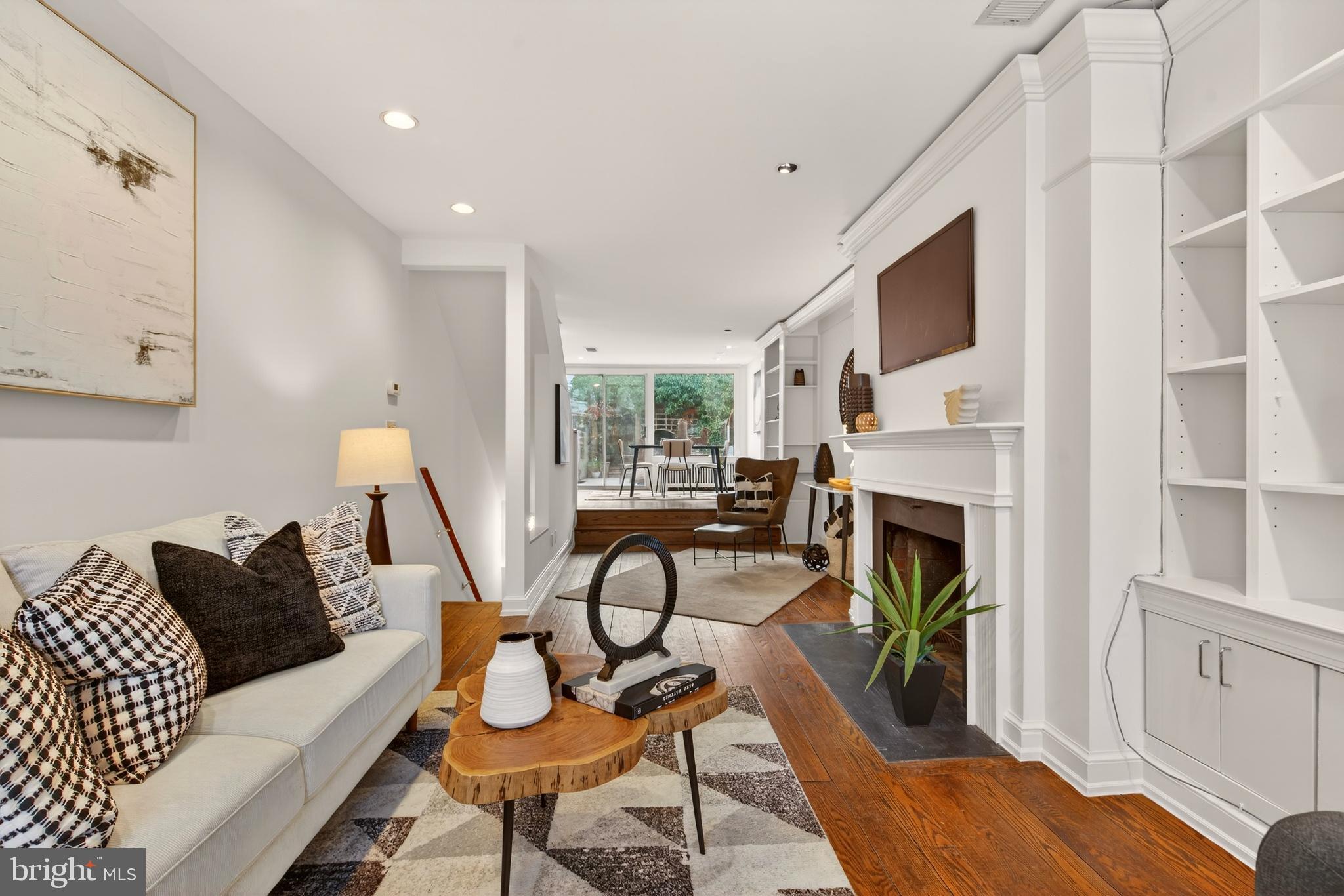 1610 33rd Street Northwest Washington, DC 20007 - Photo 4 of 25 Elegant wood burning fireplace