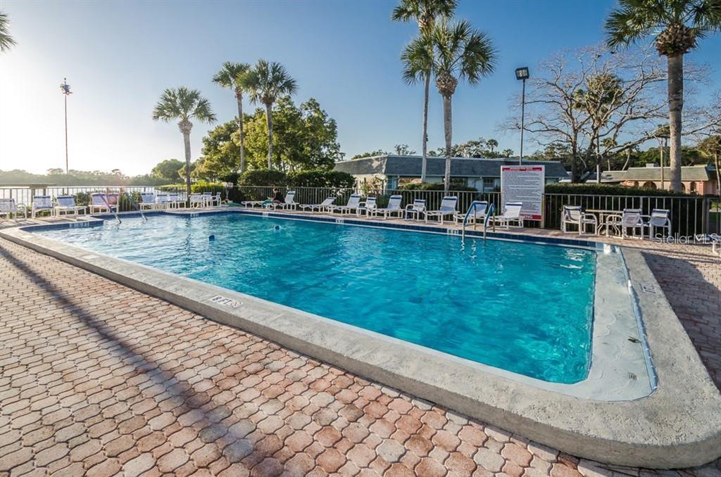4127 Stratford Drive, Unit 4127 New Port Richey, FL 34652 - Photo 43 of 45 a view of a swimming pool with a lawn chairs