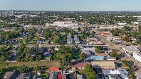 an aerial view of a city