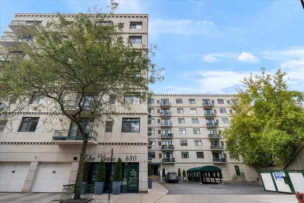 a front view of a building